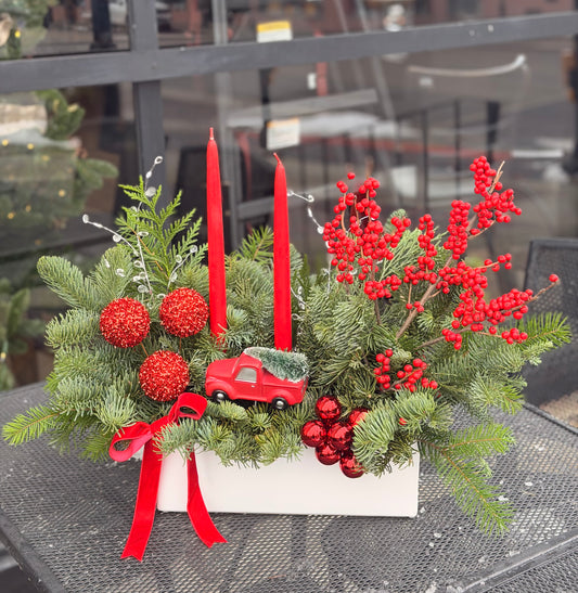 Festive Holiday Ride Centerpiece